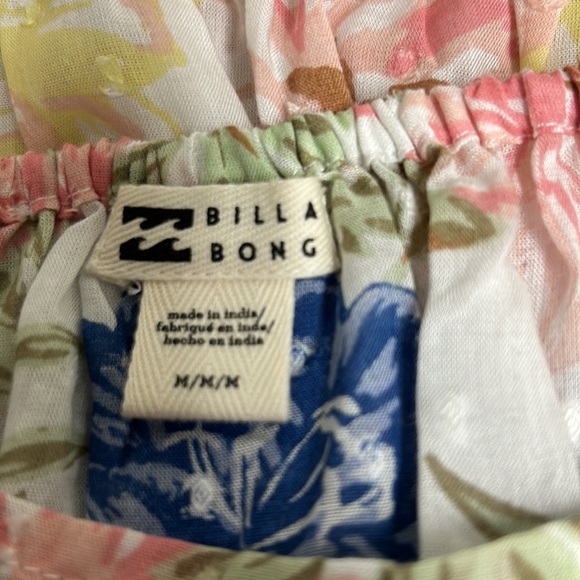 BILLABONG | Royal Wear Top Crop Top Swiss Dot Puff Sleeve Floral in‎ Mult… - Picture 10 of 14